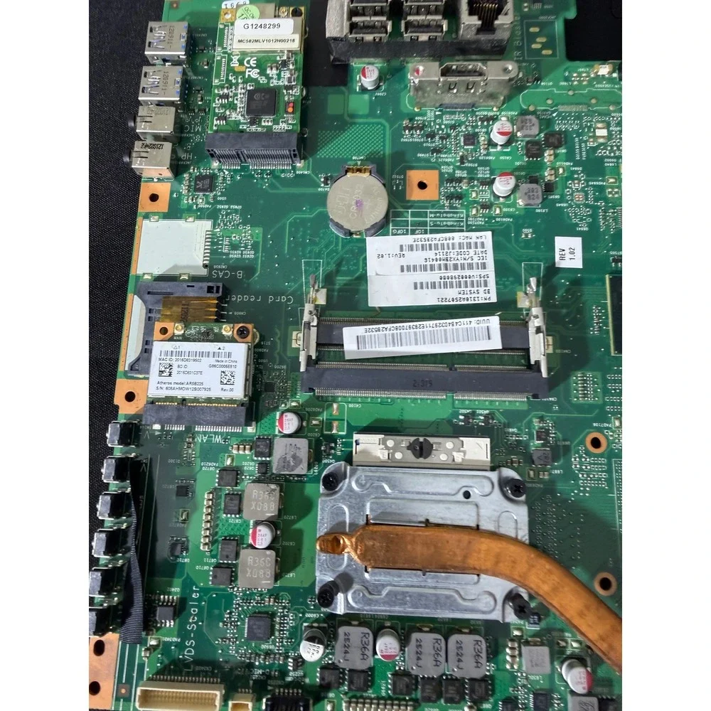 Sony‎ VAIO Motherboard 1-887-235-11 Kinabalu-MB-A02 Green Excellent WiFi Card